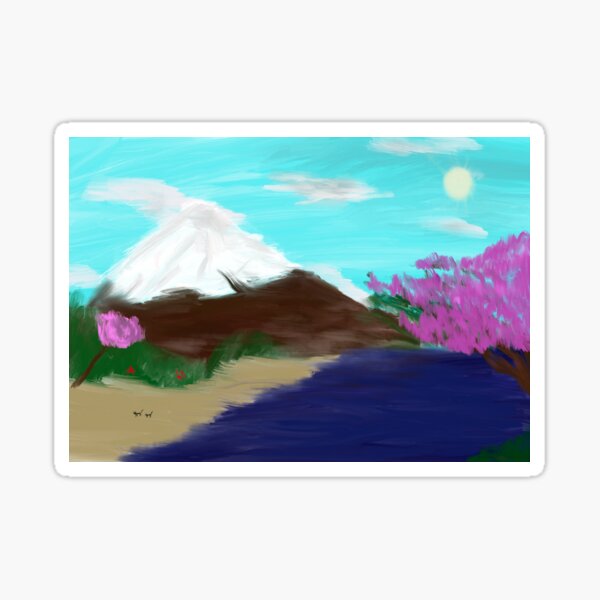 Item preview, Sakuras Blossoming by Mt. Fuji designed and sold by LucythePhoenix.