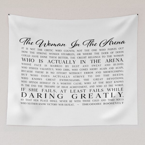 Item preview, The Woman in the Arena - The Man in the Arena Daring Greatly Quote with She/Her Pronouns - Gifts and Inspiration for Strong Women designed and sold by EKartPrints.