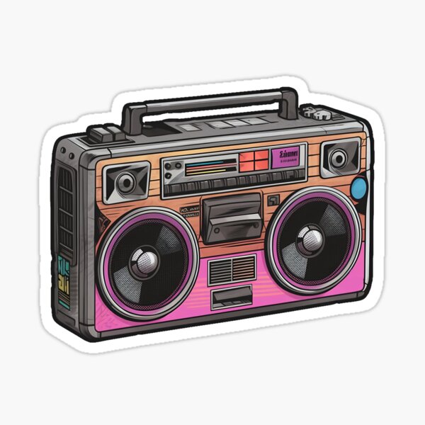 Artikel-Vorschau von 80's boombox stereo, designt und verkauft von HilltopGraphics.