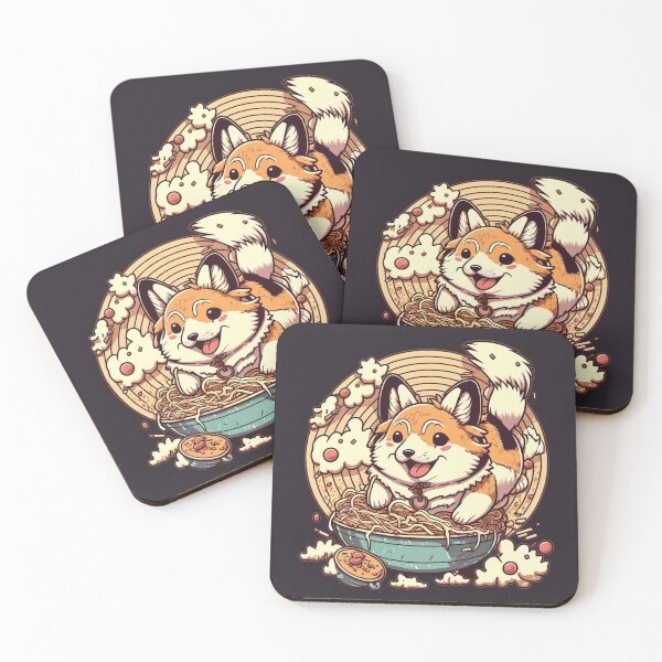 Item preview, Corgi comiendo ramen al estilo Manga designed and sold by Carolina Shamel.