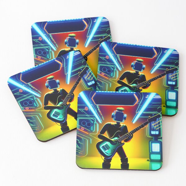 Item preview, Cool Futuristic Guitar Player - Jamming on Guitar - Guitar Lover designed and sold by The Red Nox.