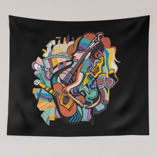 Item preview, Abstract Music Guitar designed and sold by blakfrog.