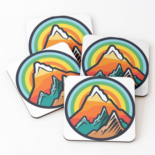 Item preview, Cute Mountain and Rainbow Circle Sticker for LGBTQ+ Pride | LGBTQ+ Pride Sticker designed and sold by stickergeek23.