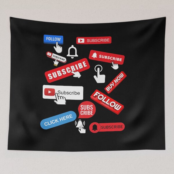 Item preview, Click and Subscribe Like Follow designed and sold by blakfrog.