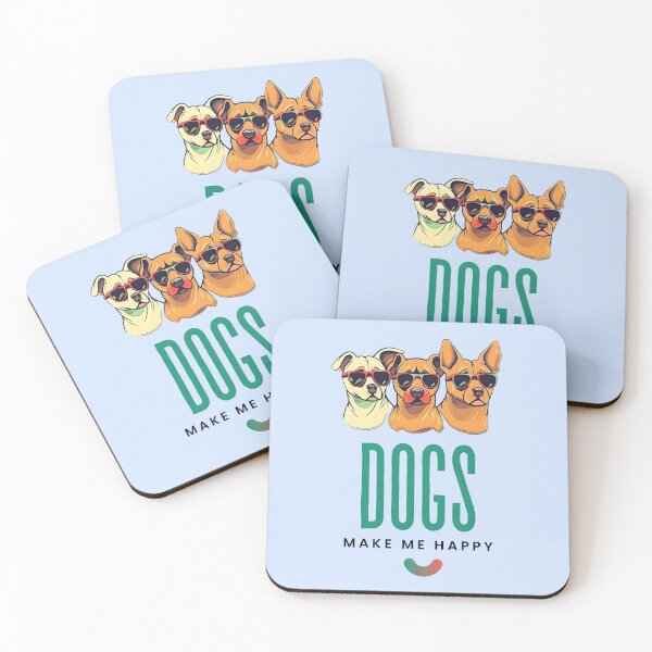 Item preview, Dogs Make me Happy | Puppy Love | Stress Relief designed and sold by ArtfulDelights.