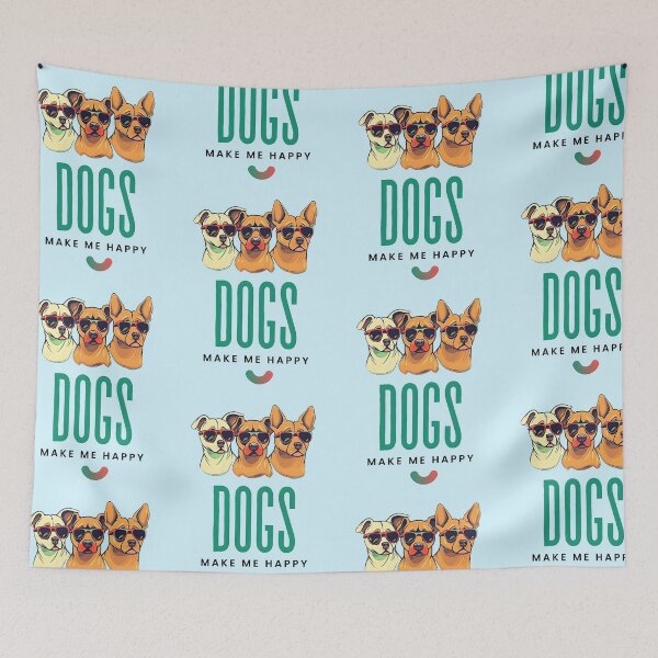 Item preview, Dogs Make me Happy | Puppy Love | Stress Relief designed and sold by ArtfulDelights.