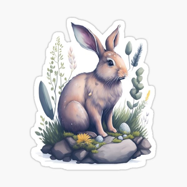 Item preview, RB02 easter, rabbit, hare, bunny designed and sold by onenatureplace.