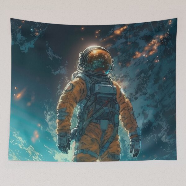 Aperçu de l'œuvre Astronaut Surfing the Nebula créée et vendue par SeedDesign.