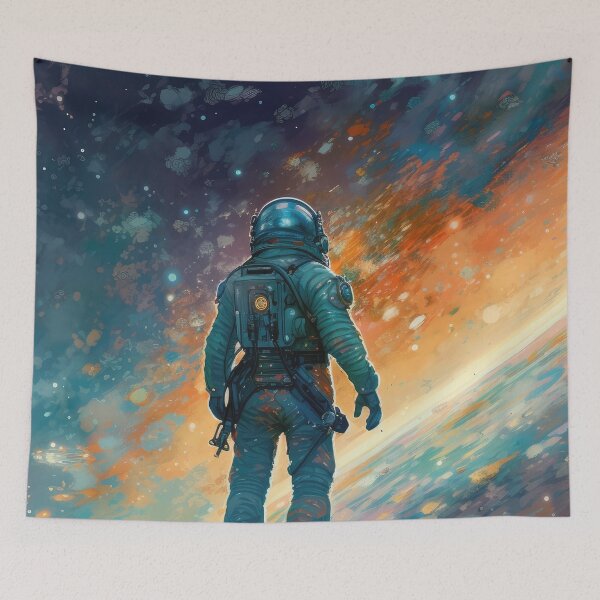 Item preview, Astronaut Surfing the Nebula designed and sold by SeedDesign.