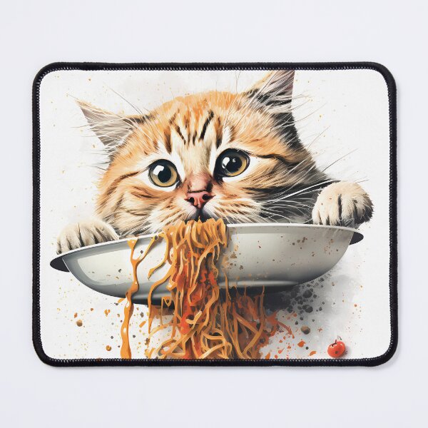 Item preview, Sneaky Cat Eating Spaghetti and making a mess designed and sold by Jon-Bear.