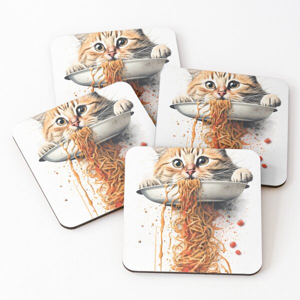 Item preview, Sneaky Cat Eating Spaghetti and making a mess designed and sold by Jon-Bear.