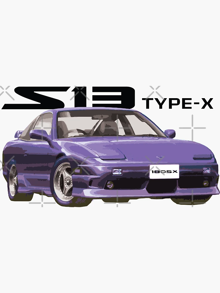 Initial D S13 180sx 240sx Thunder Fire 2nd Stage RPS13 Midnight Purple  Acrylic Charm Keychain Double-Sided 1st Stage Car Anime Manga
