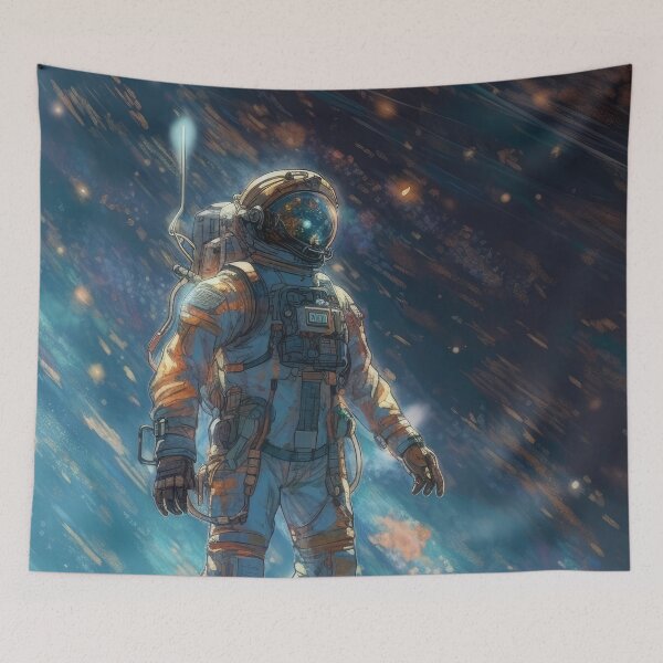 Artikelvorschau, Astronaut surft im Nebel entworfen und verkauft von SeedDesign.