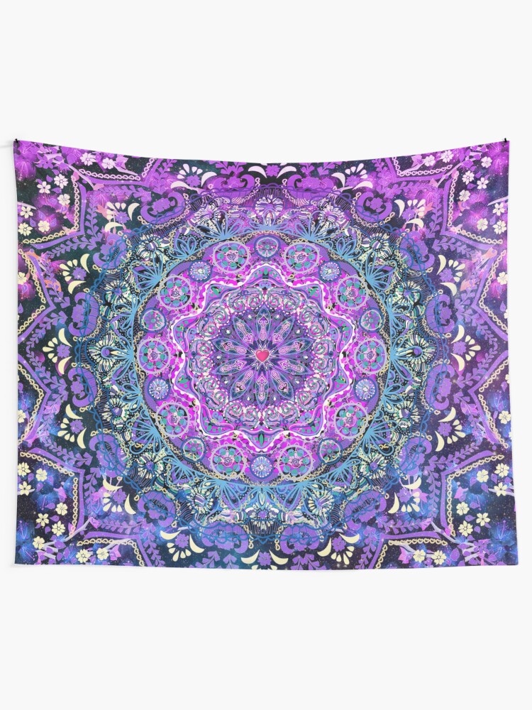 Alternate view of Cosmic Love Mandala Tapestry