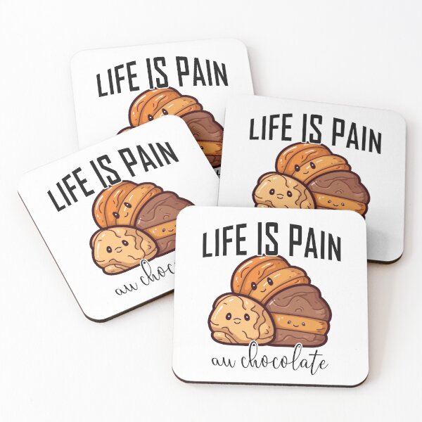 Item preview, Life is pain in chocolate designed and sold by knuppify.