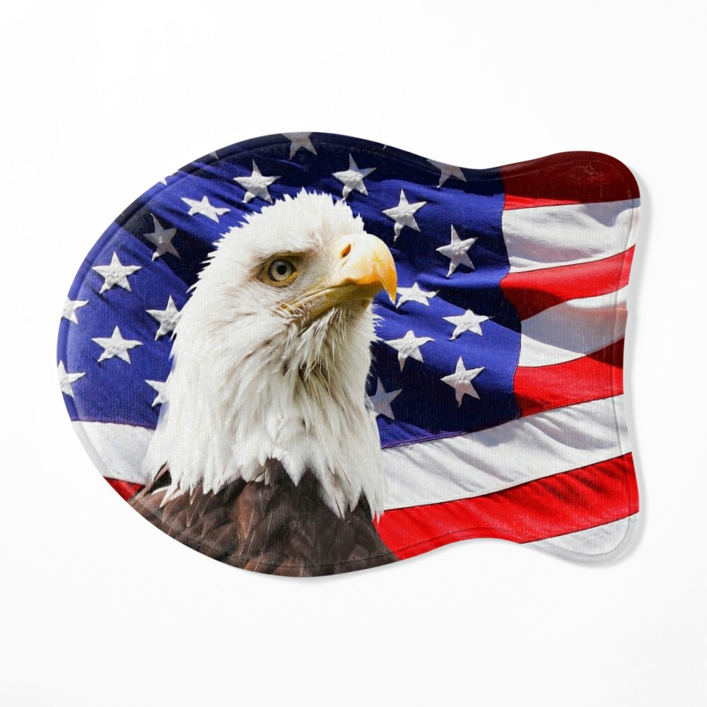 Soaring Bald Eagle American Flag Freedom Decal Large 36 X 24