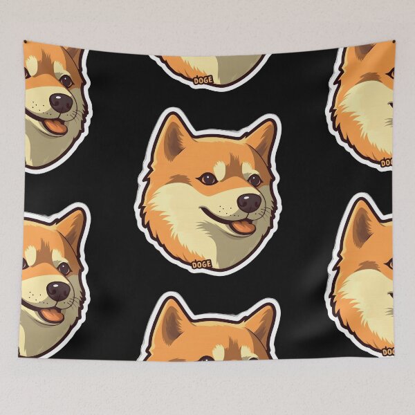 Aperçu de l'œuvre Autocollant d'art vectoriel Doge créée et vendue par paulstamp.