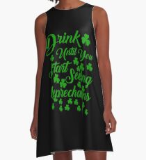 Funny St Patrick's Day A-Line Dress