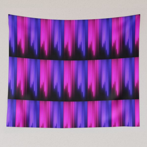 Item preview, Neon Pink Blue Lines falling designed and sold by Cyra26.