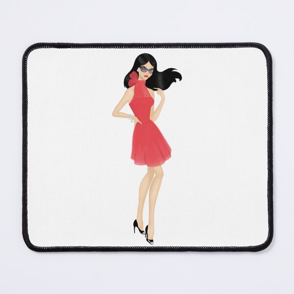 Item preview, Beautiful girl wearing red dress designed and sold by JoelmaQ.