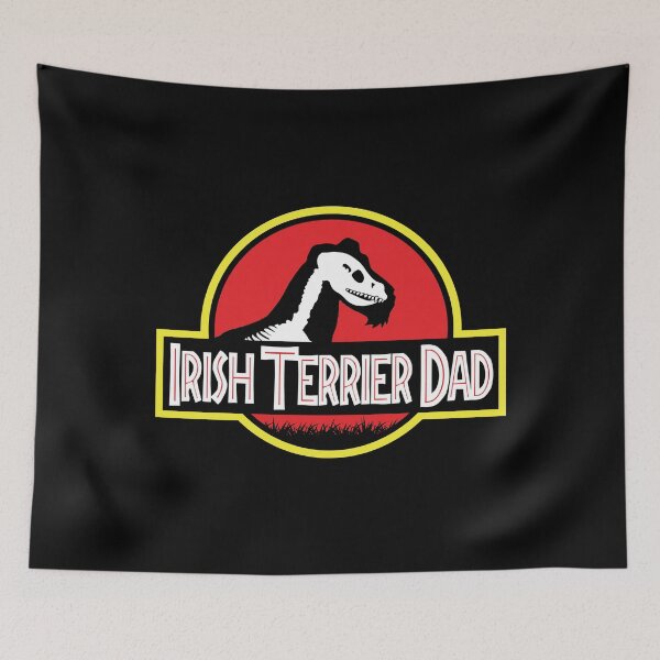 Item preview, (For Dark Background) Jurassic Irish Terrier Dad designed and sold by More Cute Dogs.