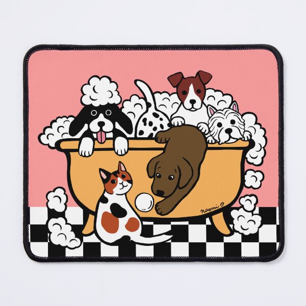 Item preview, Happy Bath Time Chocolate Labrador and Friends designed and sold by HappyLabradors.