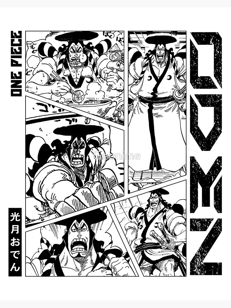 Kozuki Oden - One Piece Manga Panel black version Art Board Print for Sale  by Geonime