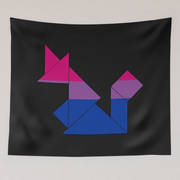 Item preview, Bi+ geometric fox designed and sold by Let me be Perfectly Queer.