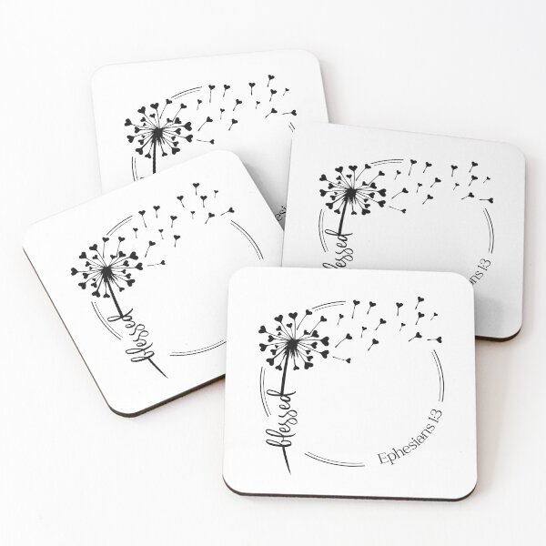 Item preview, Christian Dandelion Design - Blessed - Ephesians 1:3 designed and sold by simplydesignart.