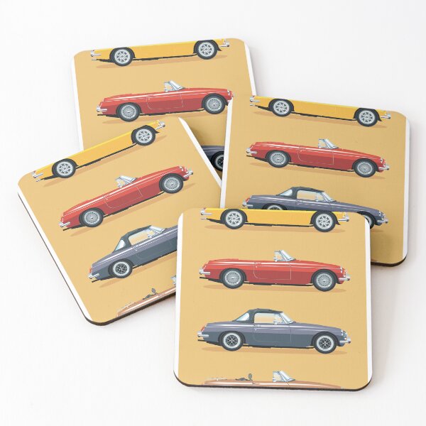 Item preview, 4 MGB Cars designed and sold by CanterburyArt.
