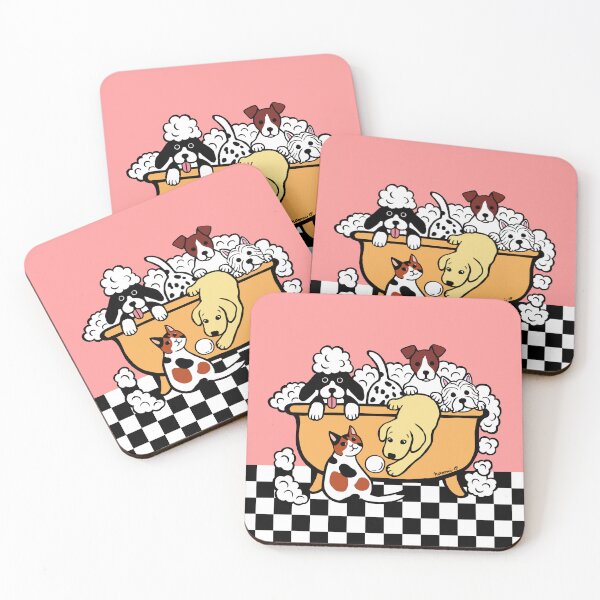 Item preview, Happy Bath Time Yellow Labrador and Friends designed and sold by HappyLabradors.