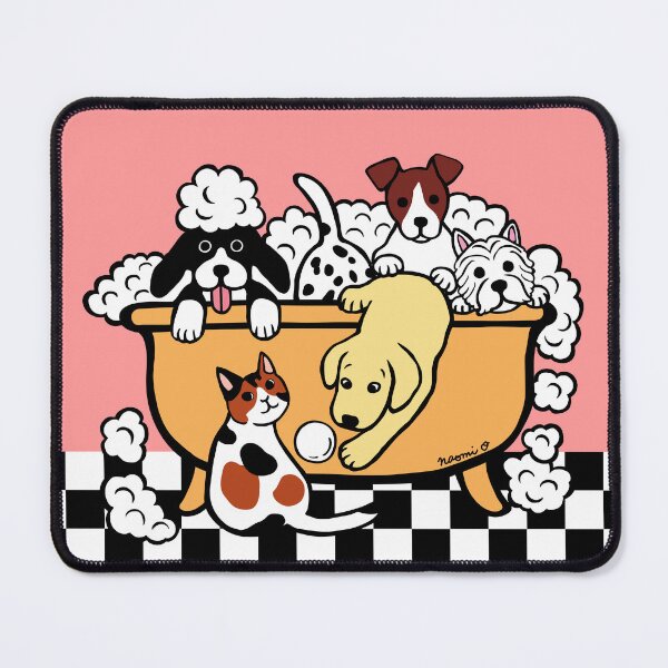 Item preview, Happy Bath Time Yellow Labrador and Friends designed and sold by HappyLabradors.