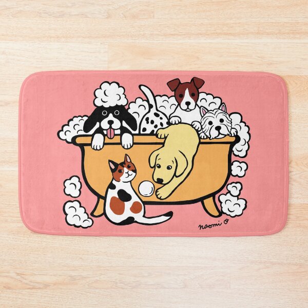 Item preview, Happy Bath Time Yellow Labrador and Friends designed and sold by HappyLabradors.