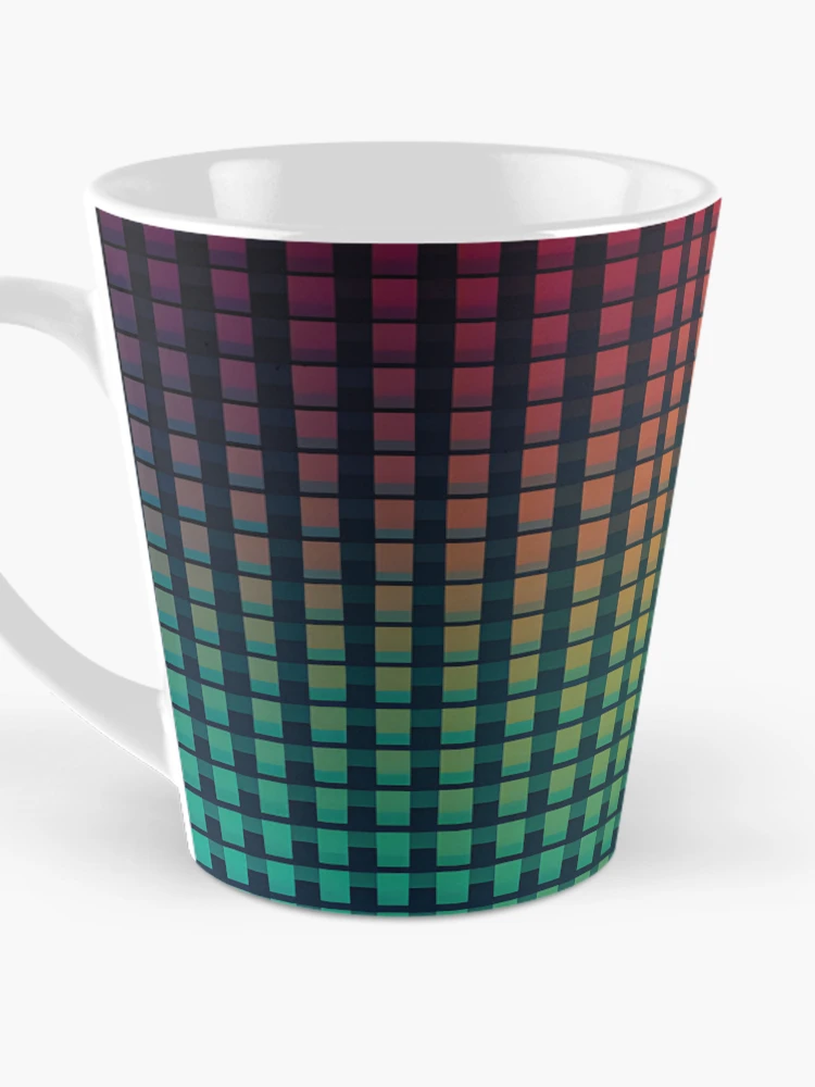 Thumbnail 3 of 4, Coffee Mug, Screen Gradient Colorful Checkerboard Pattern designed and sold by PatternBestFan.