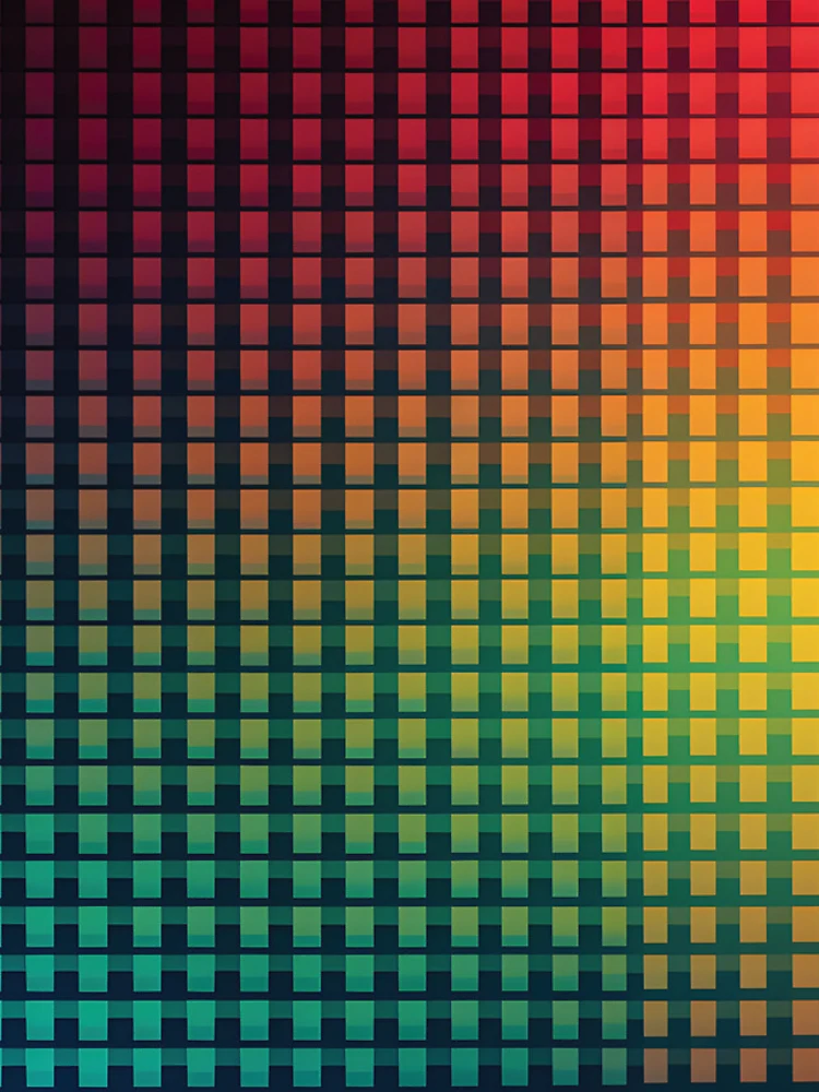 Thumbnail 4 of 4, iPhone Case, Screen Gradient Colorful Checkerboard Pattern designed and sold by PatternBestFan.