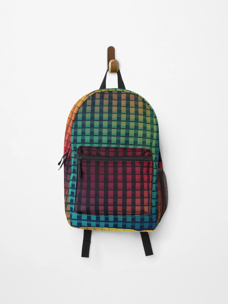 Thumbnail 1 of 3, Backpack, Screen Gradient Colorful Checkerboard Pattern designed and sold by PatternBestFan.