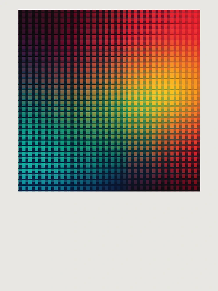 Thumbnail 6 of 6, Premium Oversized Sweatshirt, Screen Gradient Colorful Checkerboard Pattern designed and sold by PatternBestFan.