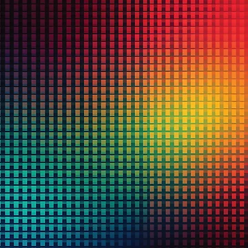Artwork thumbnail, Screen Gradient Colorful Checkerboard Pattern by PatternBestFan