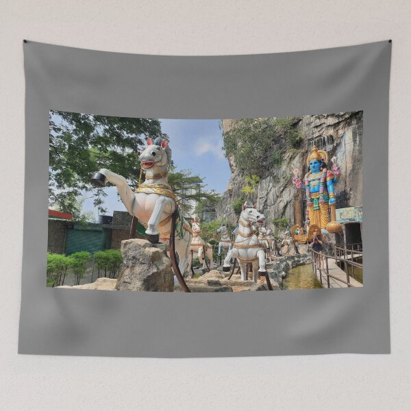 Item preview, Hindu statue on horse carriage at Ramayana Cave designed and sold by kall3bu.