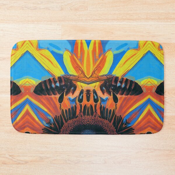 Item preview,  *Funny Abstract Bee On A Sunflower Summer Blue Sky Painting* designed and sold by Ralek.