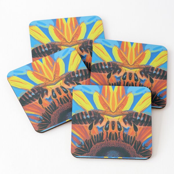 Item preview,  *Funny Abstract Bee On A Sunflower Summer Blue Sky Painting* designed and sold by Ralek.