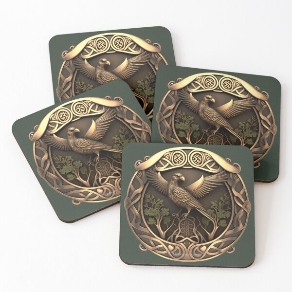 Item preview,  Celtic symbol Mojenn fantasy style falcon designed and sold by MojennEditions.