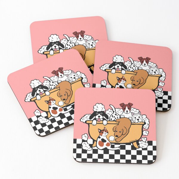 Item preview, Happy Bath Time Fox Red Labrador and Friends designed and sold by HappyLabradors.
