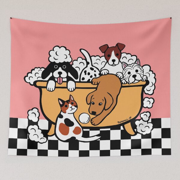 Item preview, Happy Bath Time Fox Red Labrador and Friends designed and sold by HappyLabradors.