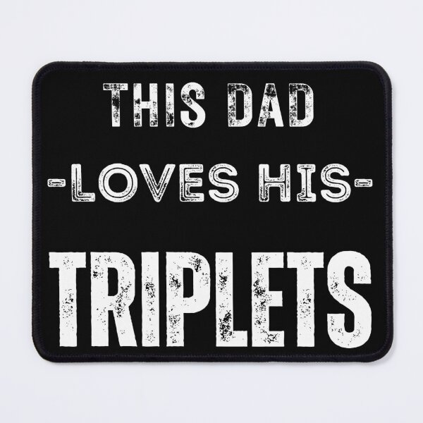 Item preview, This Dad Loves his Triplets Sticker designed and sold by Dunbi1010.