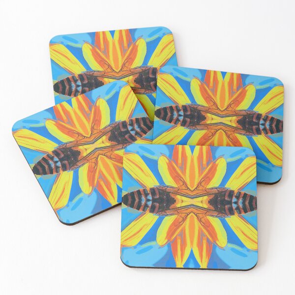 Item preview,   *Funny Abstract Bee On A Sunflower Summer Blue Sky Painting* designed and sold by Ralek.