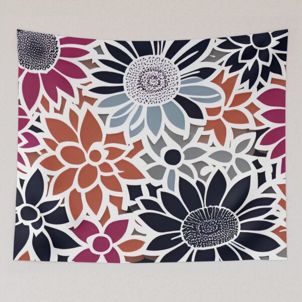 Item preview, Cool Colored Gerberas with Negative Space designed and sold by Diana Sénèque.