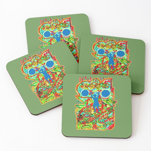 Item preview, Nathalie Fractale: surf the world - colorful psychedelic style designed and sold by Jean CLEMENSON.
