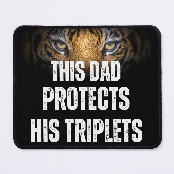 Item preview, This Dad Protects his Triplets Sticker designed and sold by Dunbi1010.