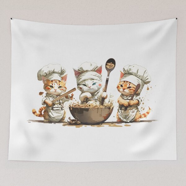 Aperçu de l'œuvre Chat Chef Trio créée et vendue par Jon-Bear.